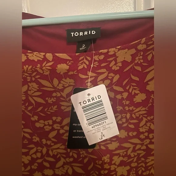 Torrid Red Floral Mesh Mini Dress - Picture 10 of 12